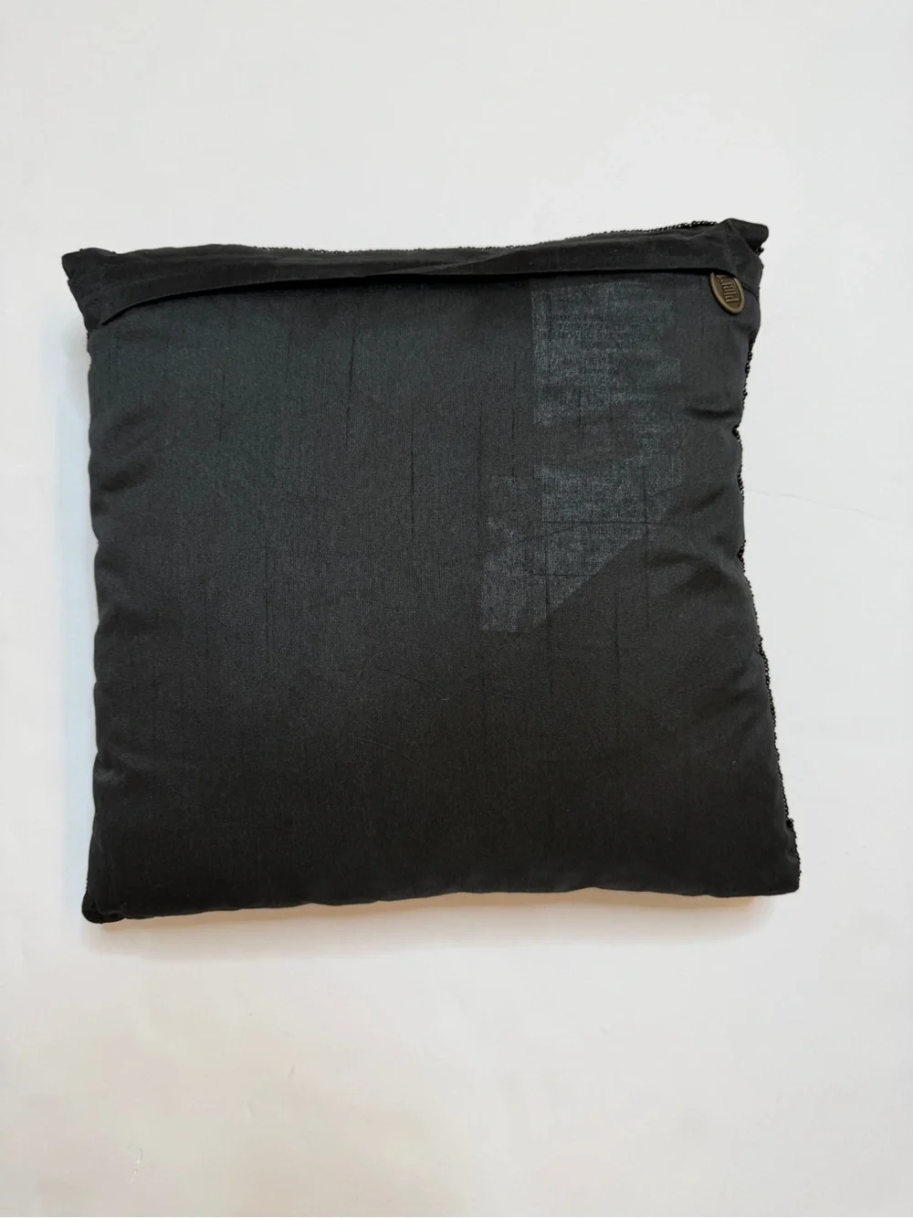 Pier 1 Black and Cream Beaded Skeleton Accent Pillow